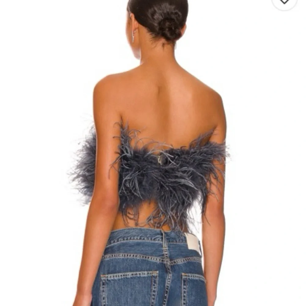 Revolve LAMARQUE Zania Top, Feathers / Smoked Blue (S) - Picture 2 of 2